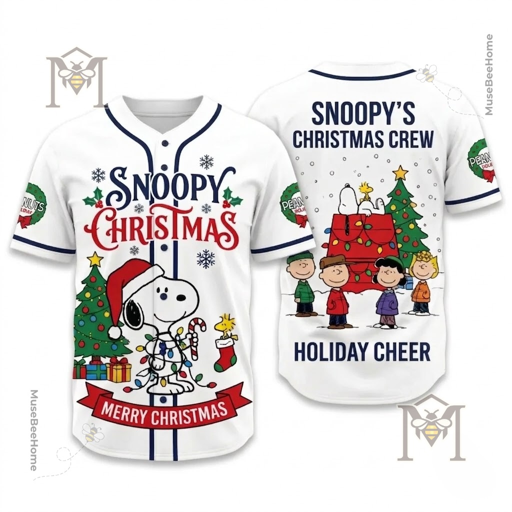 Snoopy Christmas Baseball Jersey - photo 2