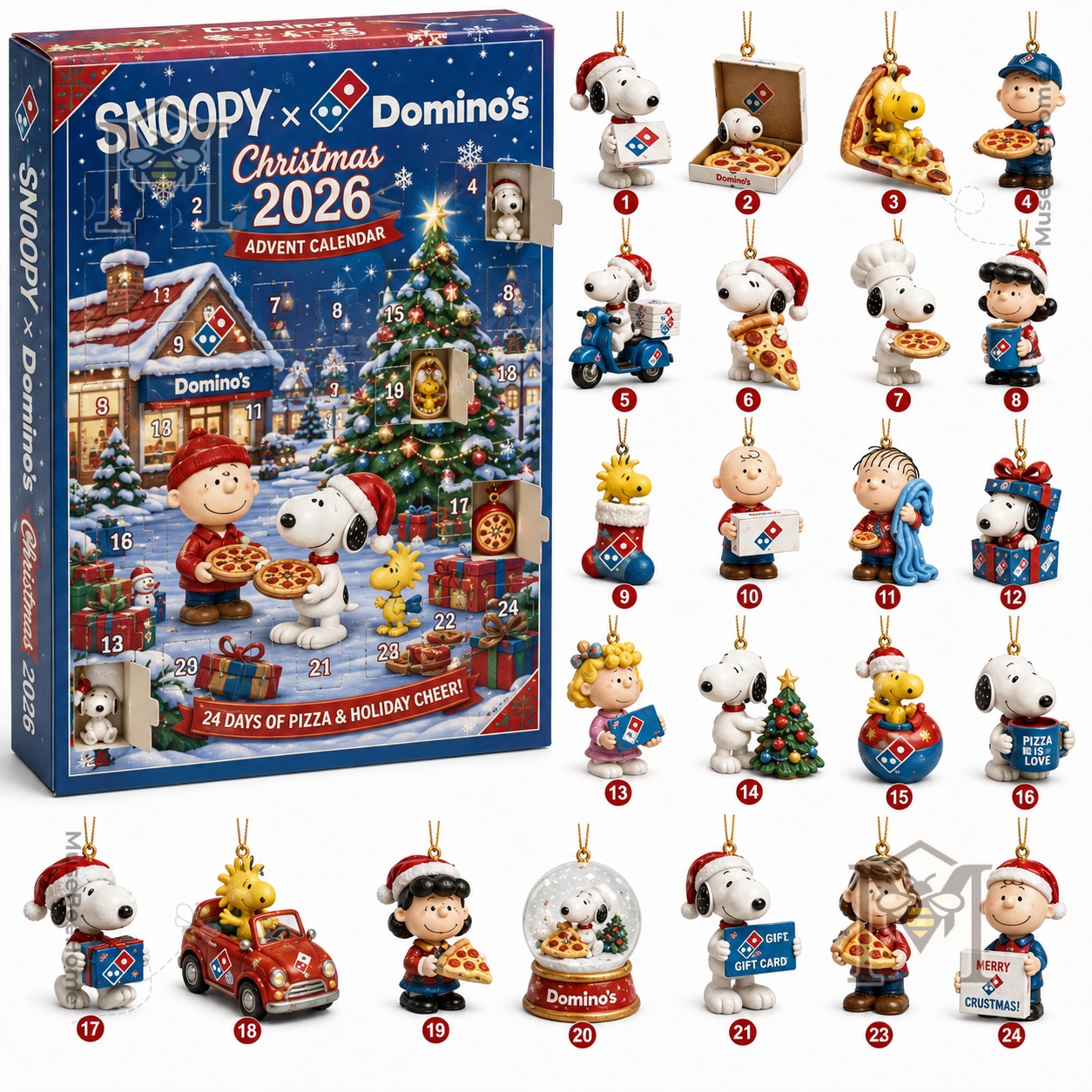 Snoopy Domino's Christmas 2026 Advent Calendar - photo 2