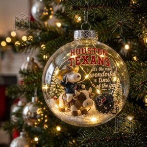 Snoopy Houston Texans Christmas Global Ornament 2026 - photo 3