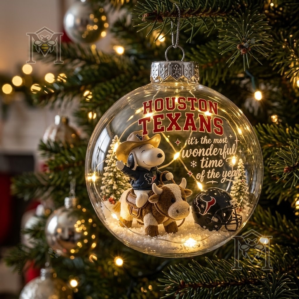 Snoopy Houston Texans Christmas Global Ornament 2026 - photo 3