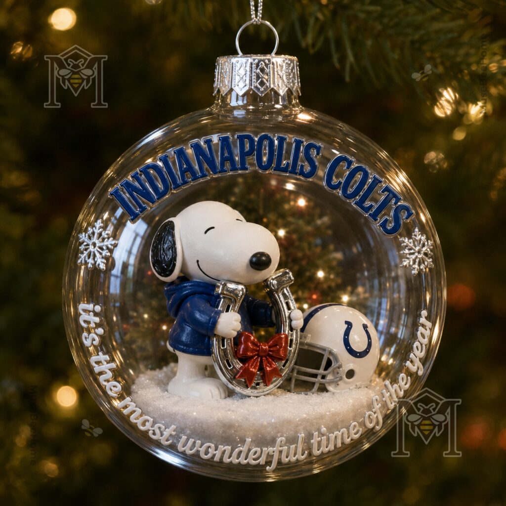 Snoopy Indianapolis Colts Christmas Global Ornament 2026 - photo 2