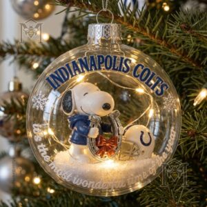 Snoopy Indianapolis Colts Christmas Global Ornament 2026 - photo 3