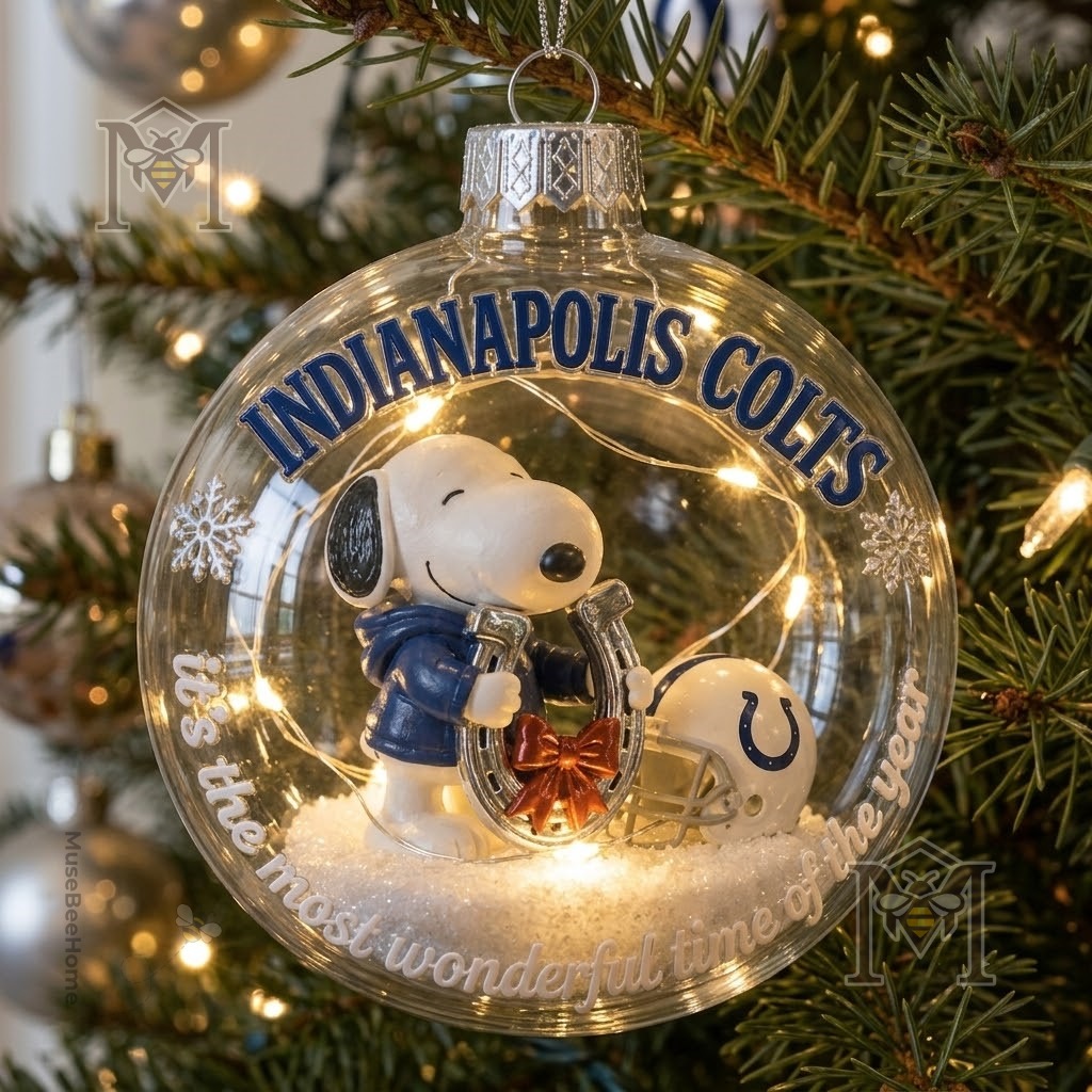 Snoopy Indianapolis Colts Christmas Global Ornament 2026 - photo 3