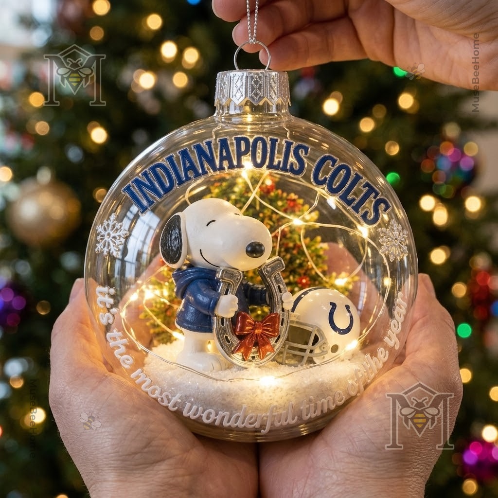 Snoopy Indianapolis Colts Christmas Global Ornament 2026 - photo 4