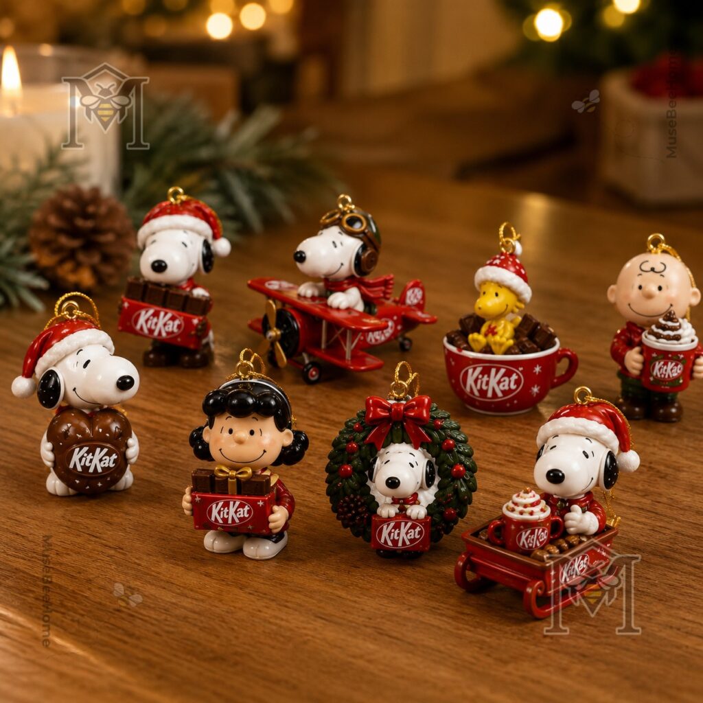 Snoopy KitKat Christmas Countdown 2026 Advent Calendar - side panel with branding