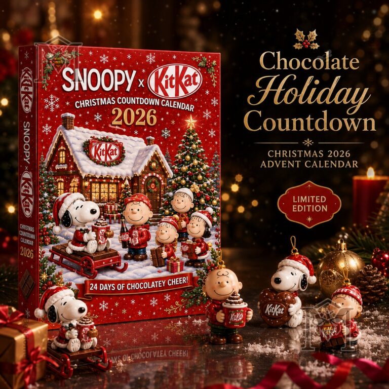 Snoopy KitKat Christmas Countdown 2026 Advent Calendar - front box view