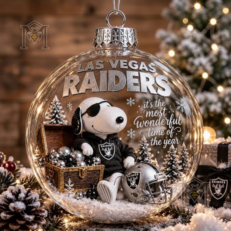 Snoopy Las Vegas Raiders Christmas Global Ornament 2026 - photo 2