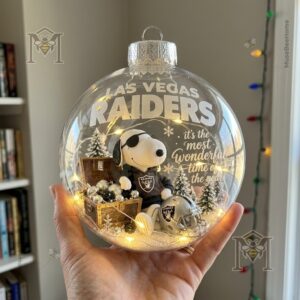 Snoopy Las Vegas Raiders Christmas Global Ornament 2026 - photo 4
