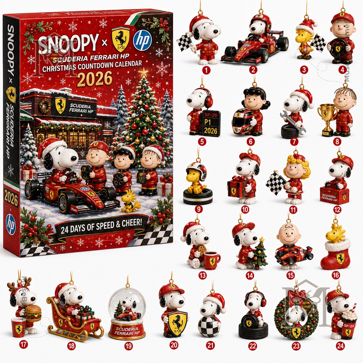 Snoopy Scuderia Ferrari HP Christmas 2026 Advent Calendar - photo 2