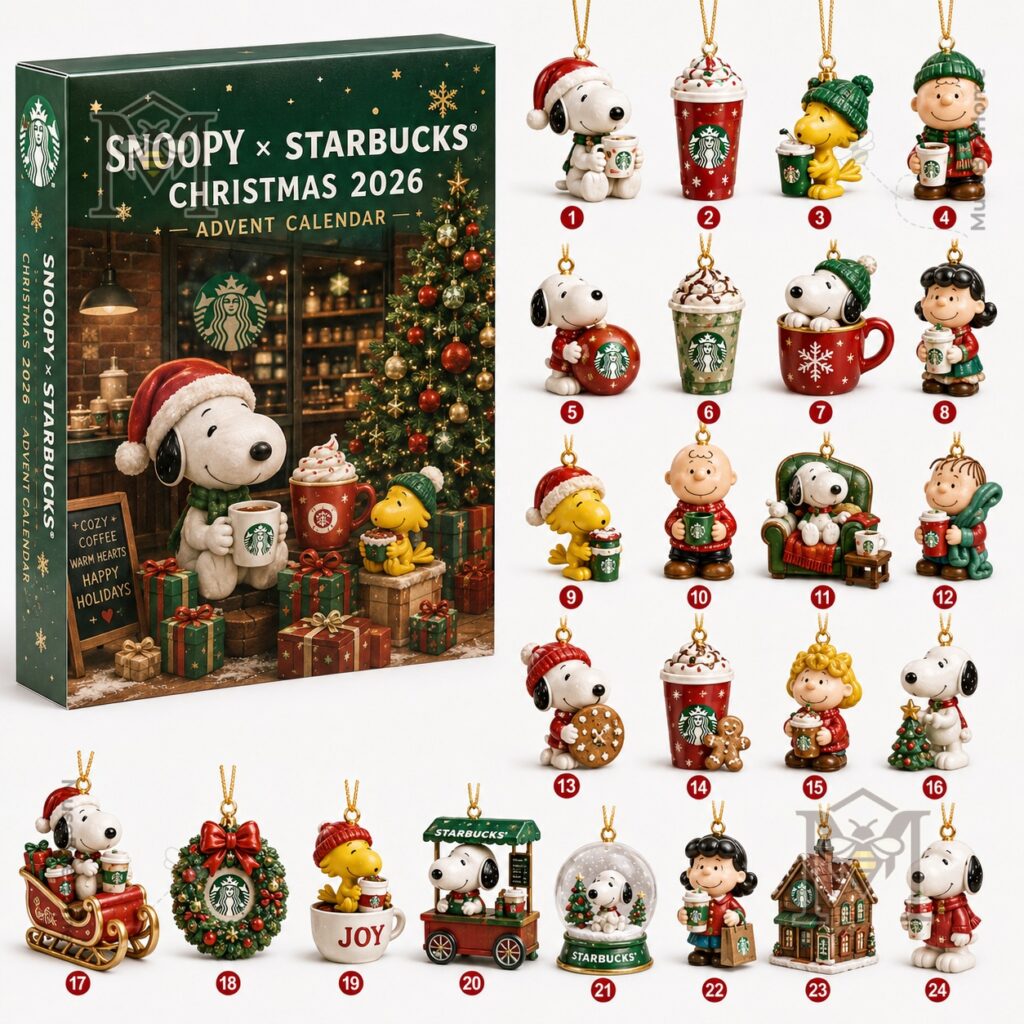 Snoopy Starbucks Christmas Countdown 2026 Advent Calendar - photo 2