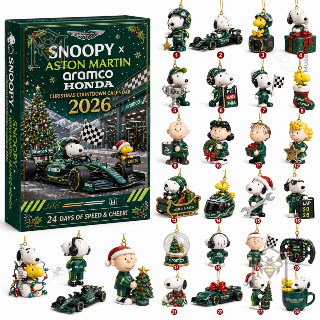 Snoopy × Aston Martin Aramco Honda Christmas 2026 Advent Calendar - photo 2