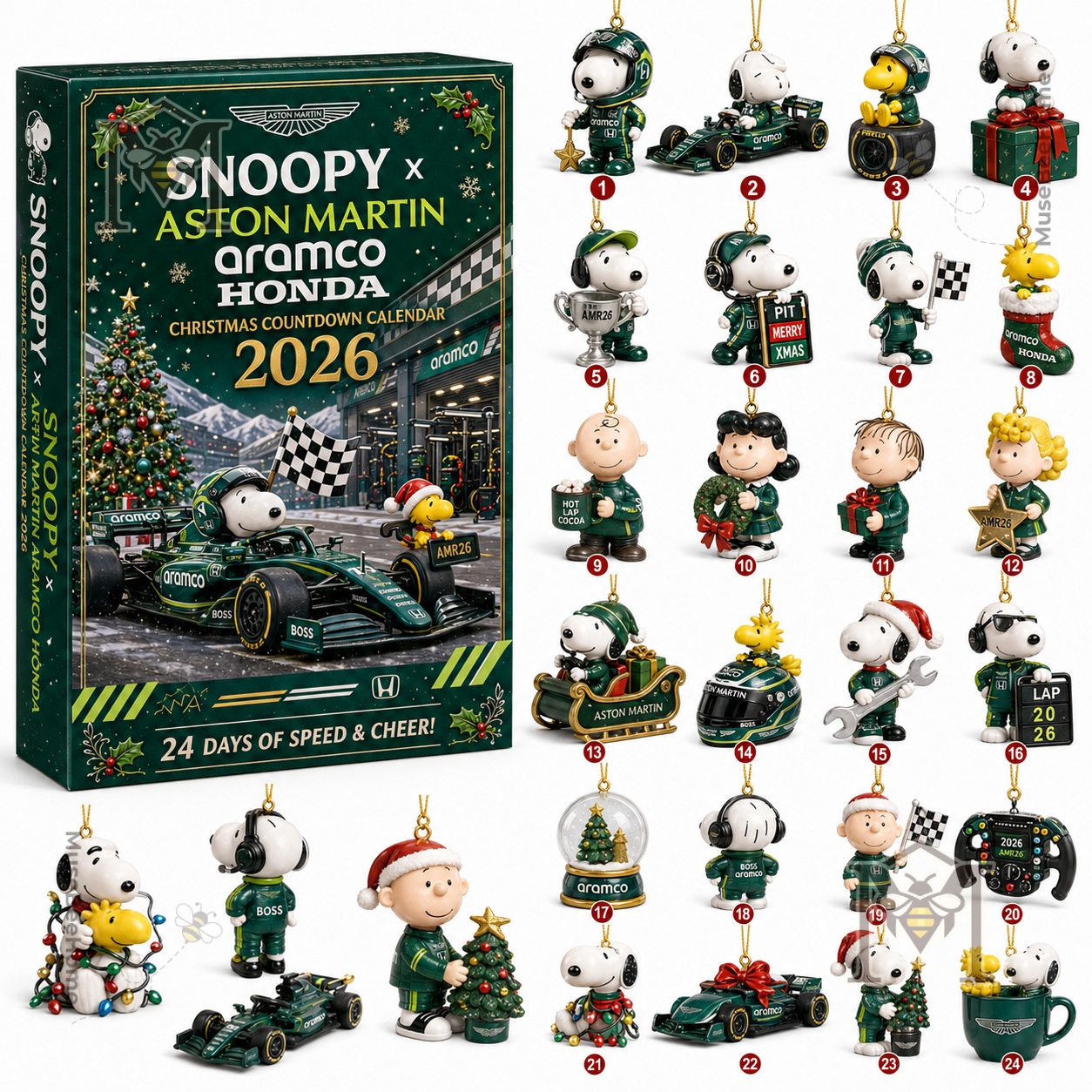 Snoopy Aston Martin Honda 2026 Advent Calendar - photo 2