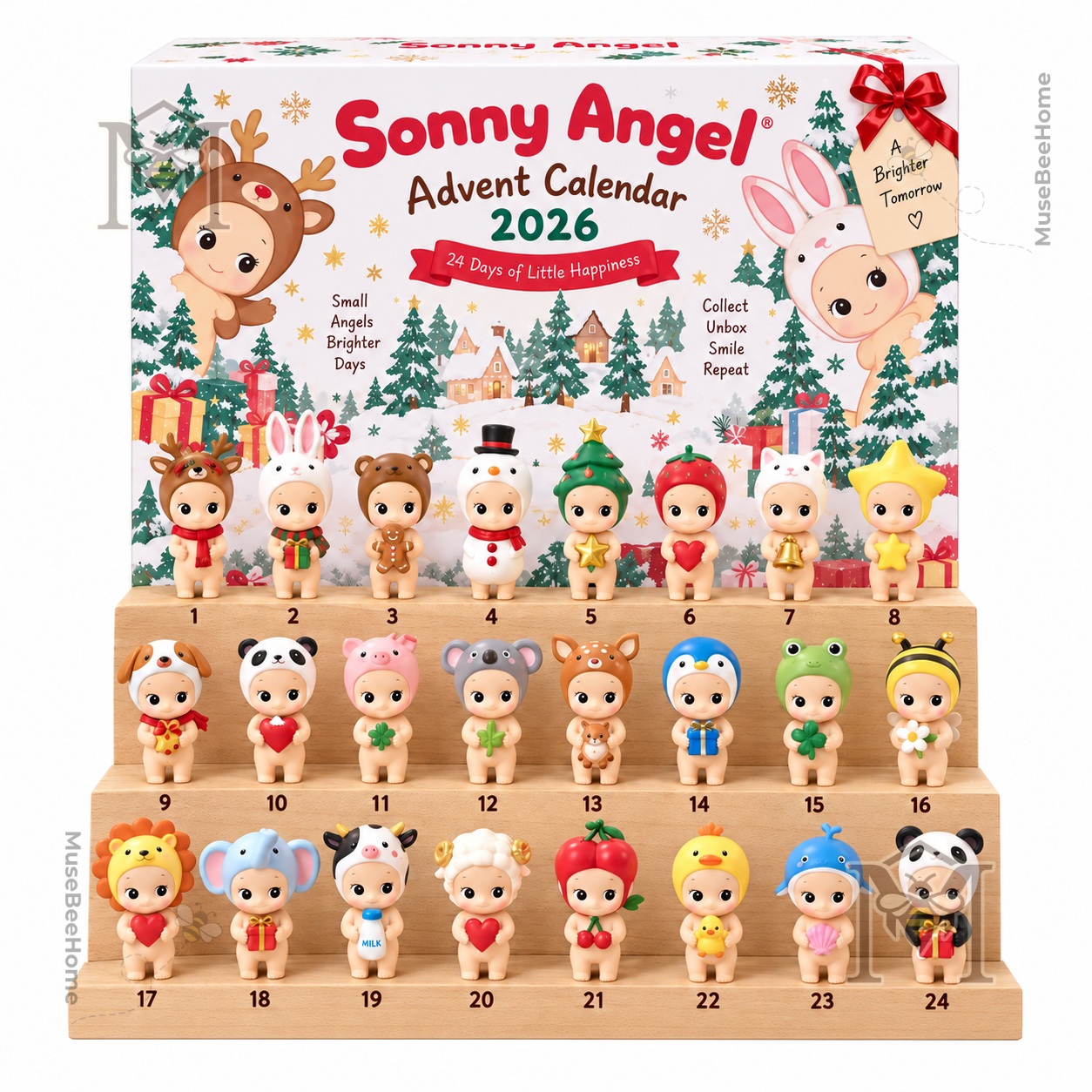 Sonny Angel 2026 Advent Calendar - numbered figure rows