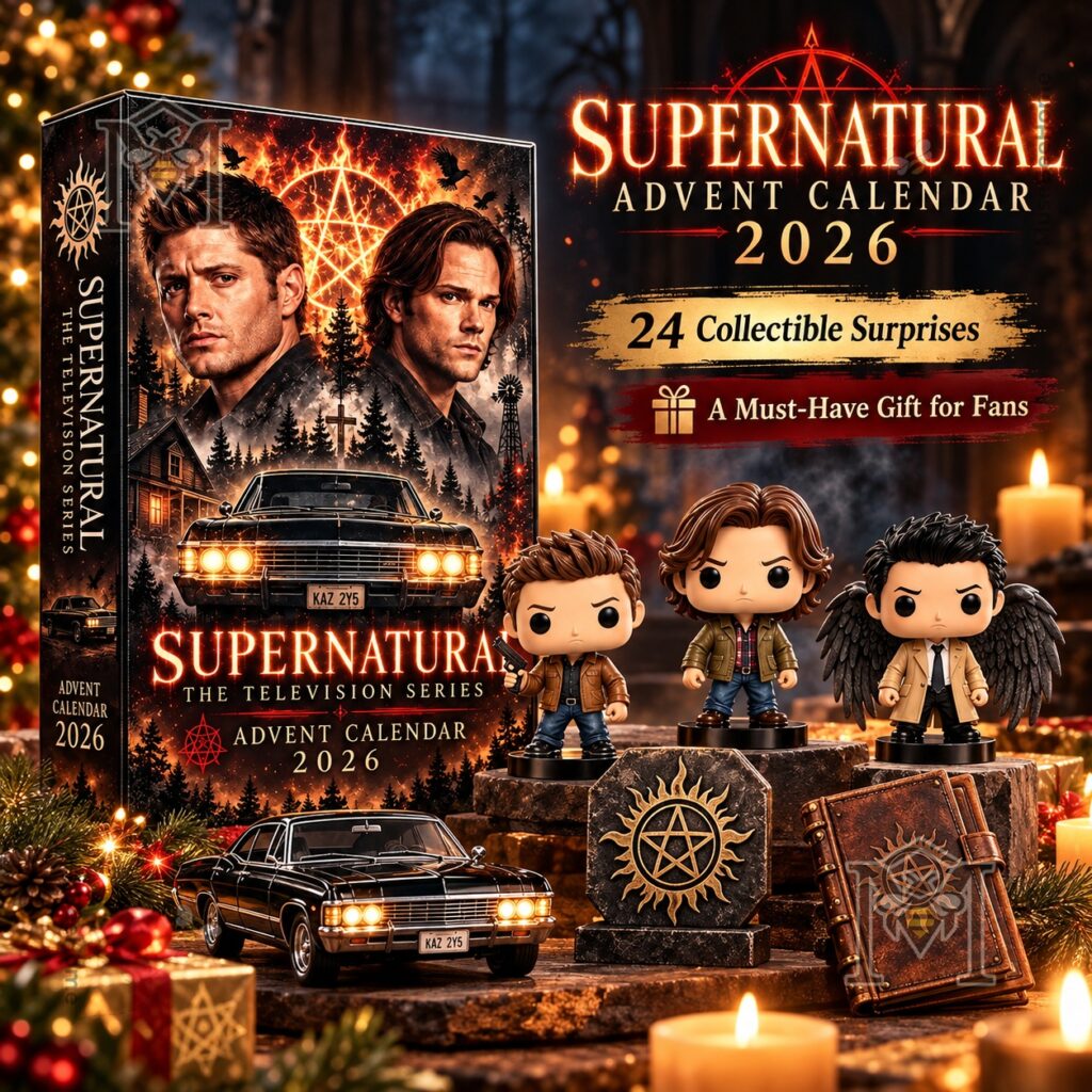 Supernatural The Television Series 2026 Advent Calendar - front packaging with character figures and Impala