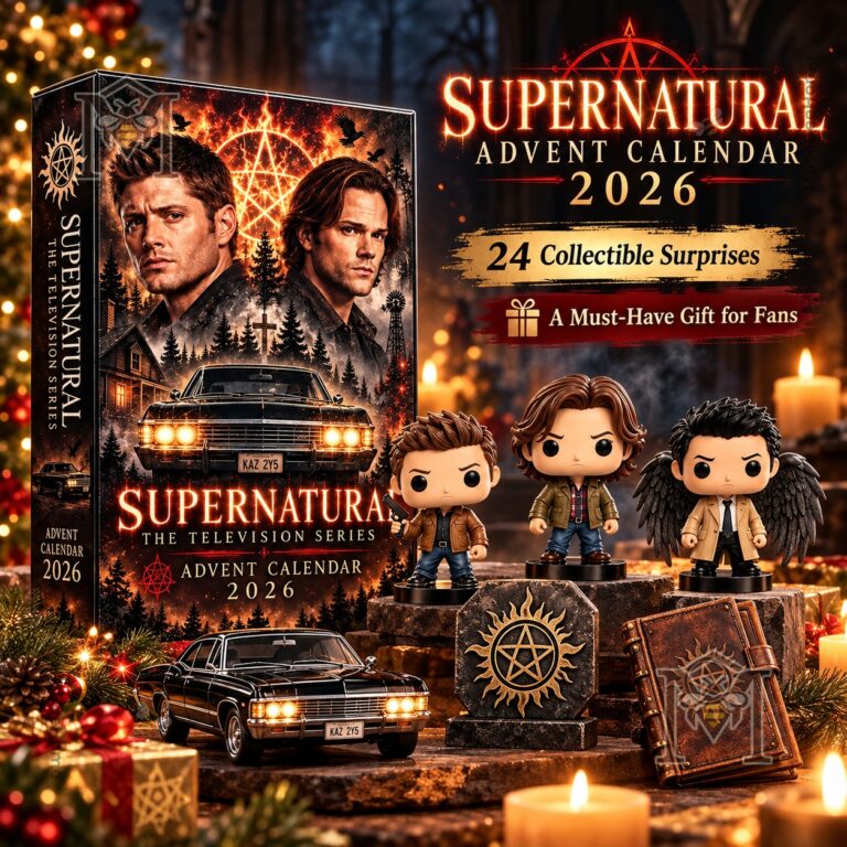 Supernatural The Television Series 2026 Advent Calendar - front packaging with character figures and Impala