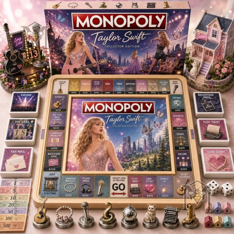 Taylor Swift Eras Monopoly Board Game - complete boxed game display