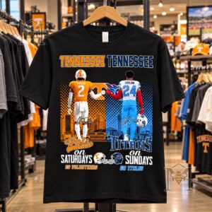 Tennessee Volunteers and Tennessee Titans Saturday Vols Sunday Titans T-Shirt - photo 4