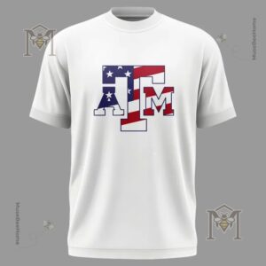 Texas A&M Aggies American Flag Logo T-Shirt - photo 2