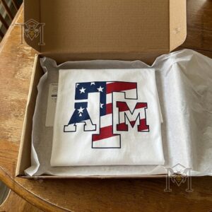 Texas A&M Aggies American Flag Logo T-Shirt - photo 5