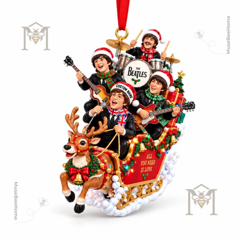 The Beatles Christmas Santa Sleigh Ornament - photo 2