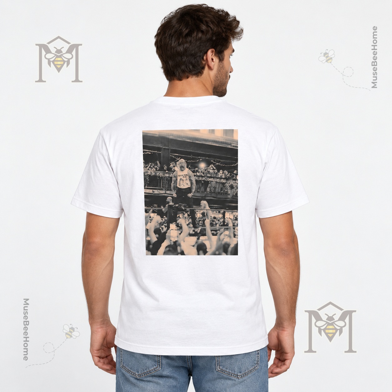 The Butcher Andy Williams At TID the Season Photo T-Shirt - full white shirt