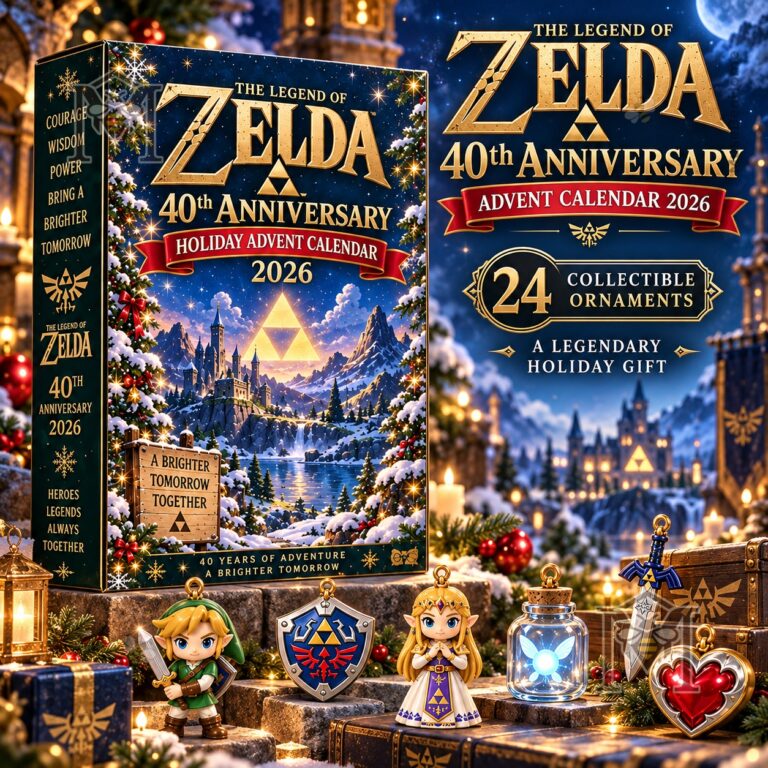 The Legend of Zelda 40th Anniversary 2026 Advent Calendar - front and side packaging view