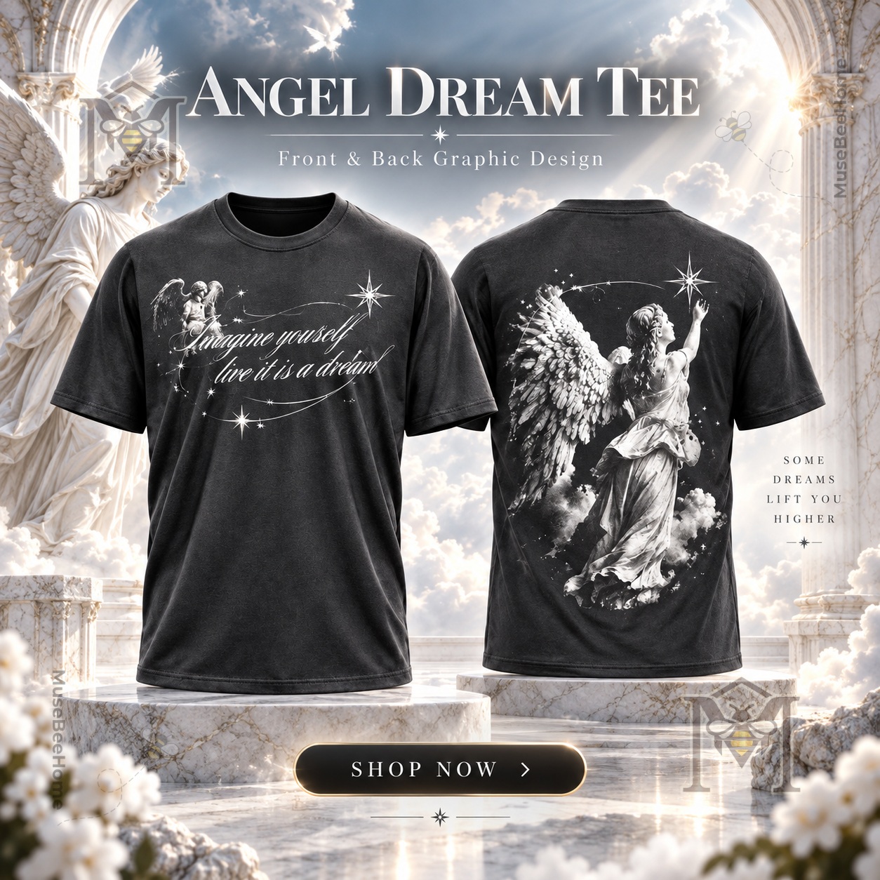 The Warning Everything’s Falling World Tour 2026 Signed T-Shirt showing front and back graphic design