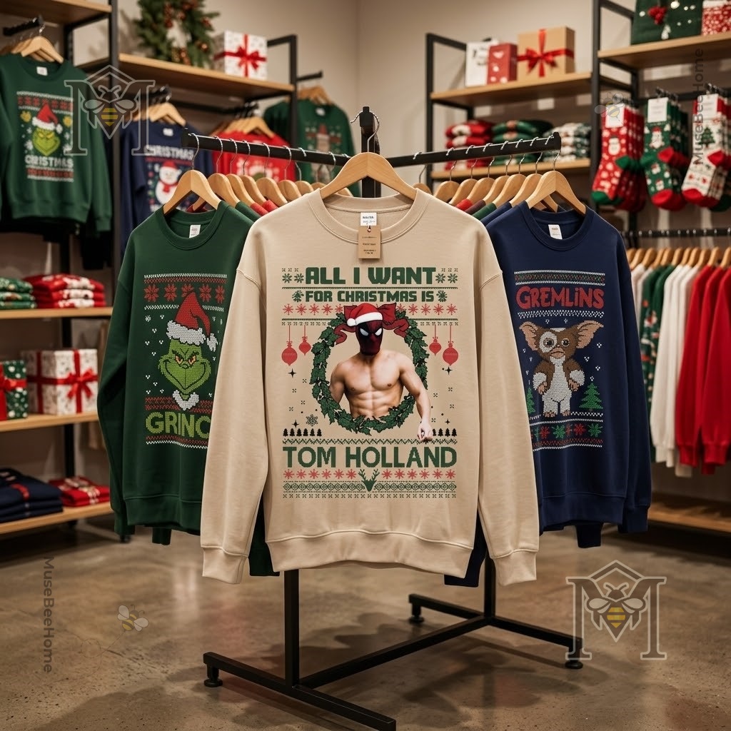 Tom Holland All I Want for Christmas Sweatshirt - photo 3