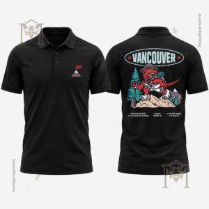 Toronto Raptors 2026 Vancouver Canada Games T-Shirt - matching black cap with dinosaur emblem