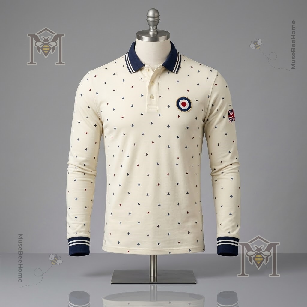 UK Music Lover Mods Art Printed Long Sleeve Polo - photo 3