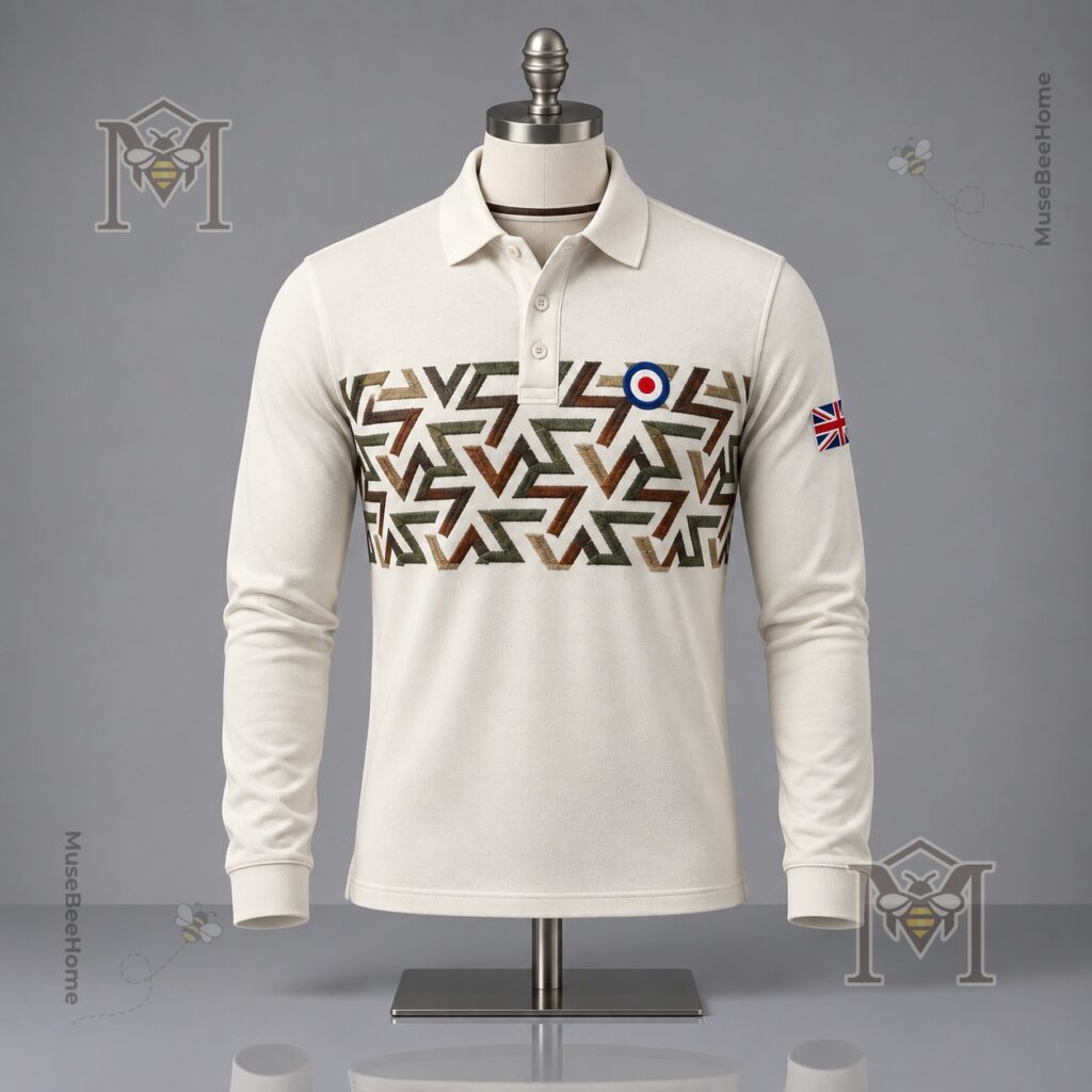 UK Music Lover Mods Art Printed Long Sleeve Polo - photo 5