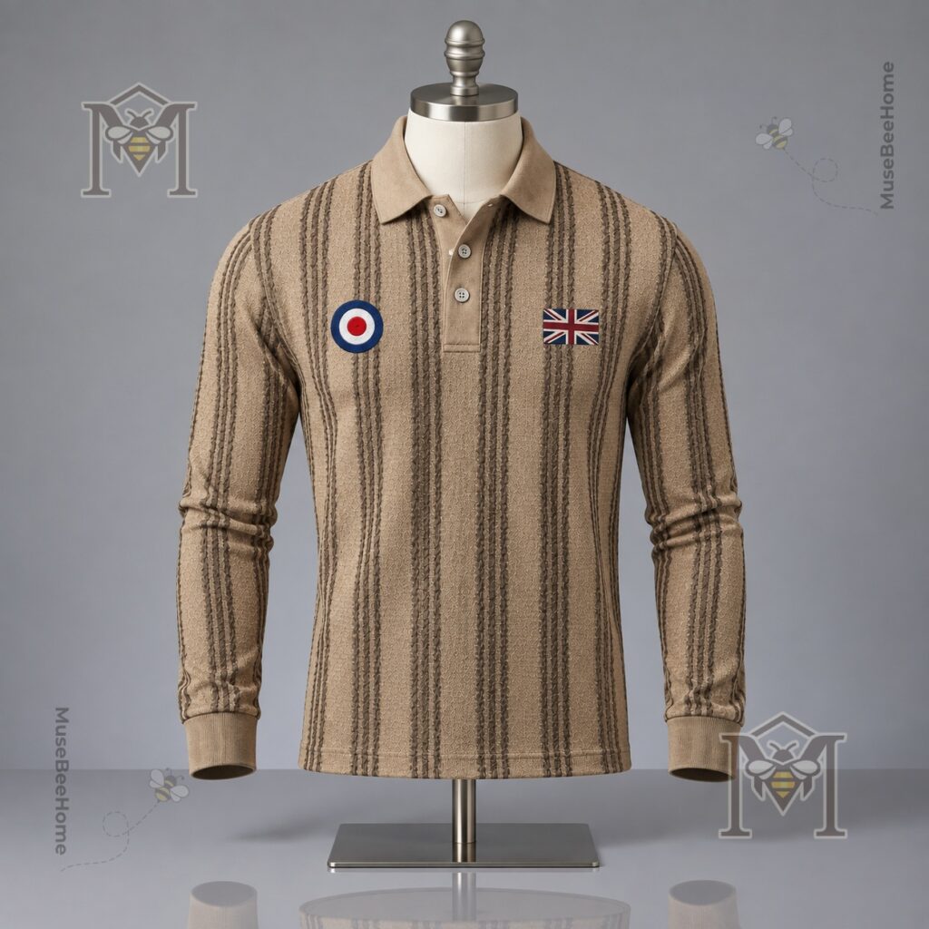 UK Music Lover Mods Art Printed Long Sleeve Polo - photo 6