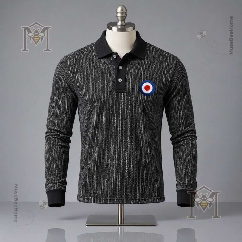 UK Music Lover Mods Art Printed Long Sleeve Polo - photo 7