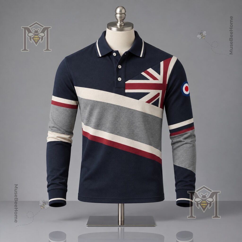 UK Music Lover Mods Art Printed Long Sleeve Polo - photo 9