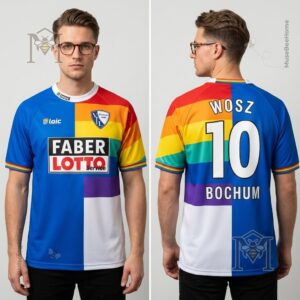 VfL Bochum 1997-98 Away Vintage Faber Rainbow Jersey - photo 3