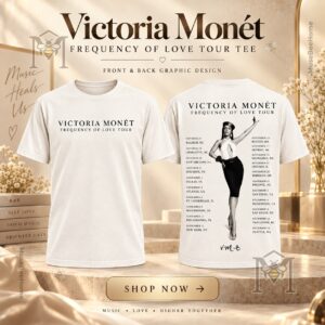 Victoria Monet Frequency Of Love Tour 2026 T-Shirt - front and back graphic views