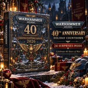 Warhammer 40,000 40th Anniversary Christmas 2026 Advent Calendar - front box view