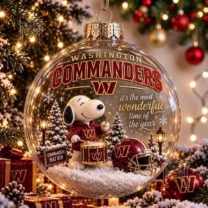 Washington Commanders Snoopy Global Ornament 2026 - photo 2