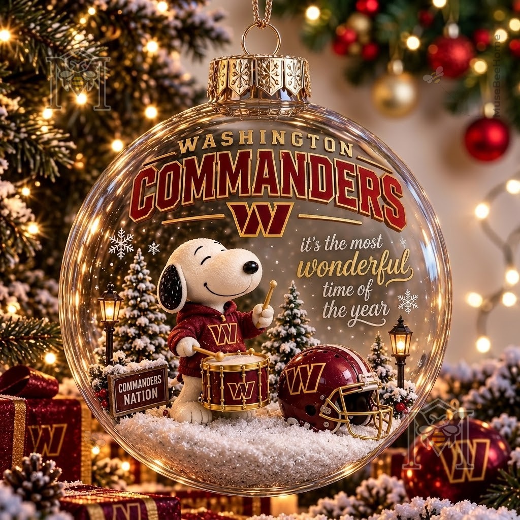 Washington Commanders Snoopy Global Ornament 2026 - photo 2